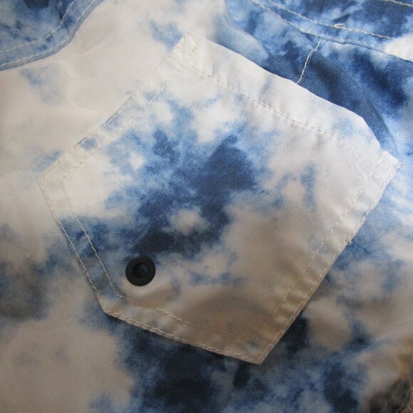 POLO RALPH LAUREN BOYS NAVY BLUE WHITE TIE DYE SWIM SHORTS BIG PONY SZ 7 EUC - Picture 13 of 15